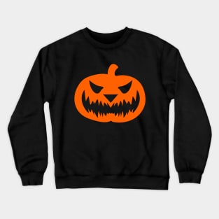 Scary Spooky Halloween Pumpkin Face Crewneck Sweatshirt